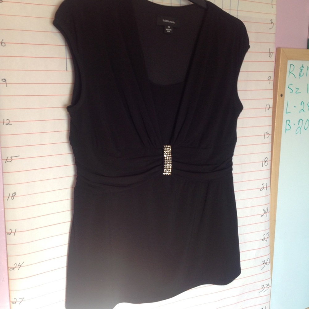 R&M RICHARDS - women's, embellished blouse,  sz18 black